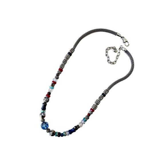 Brighton Soho Pure Silver Plate Crystal Necklace Multi Colors. - Picture 5 of 7